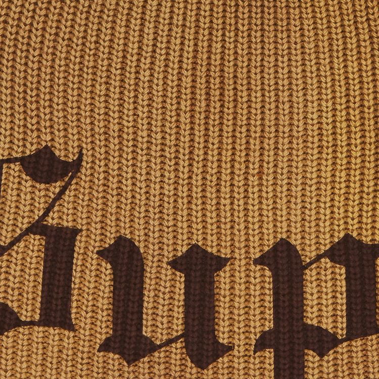 Supreme Old English Printed Beanie Tan
