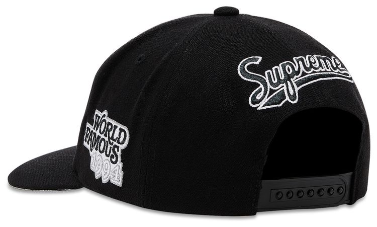 Supreme World Famous S Logo 6 Panel Black