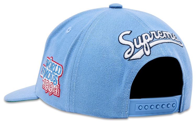 Supreme World Famous S Logo 6 Panel Light Blue