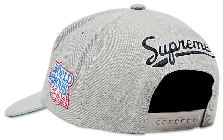 Supreme World Famous S Logo 6 Panel Grey