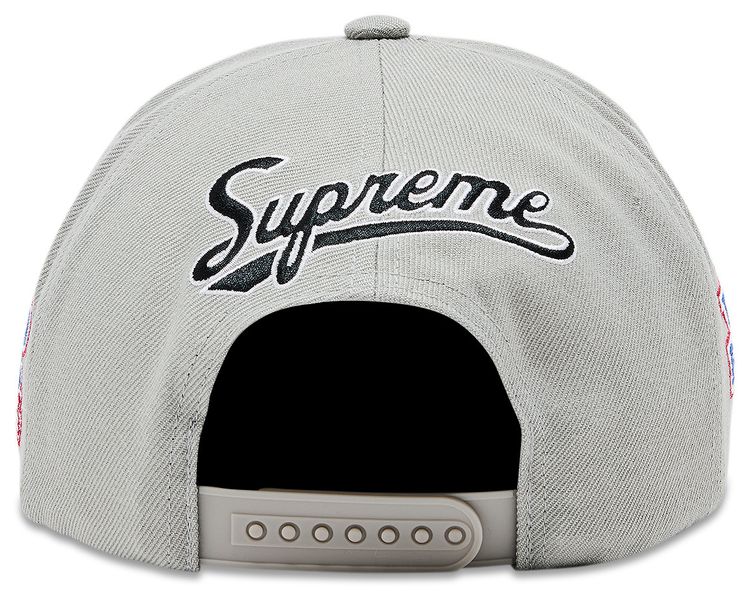 Supreme World Famous S Logo 6 Panel Grey