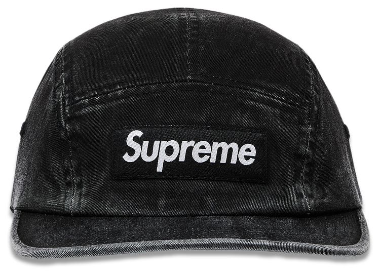 Supreme Washed Chino Twill Camp Cap Black