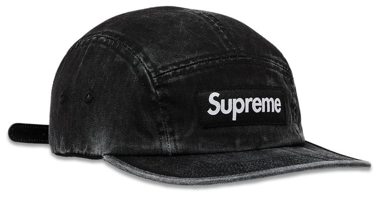 Supreme Washed Chino Twill Camp Cap Black