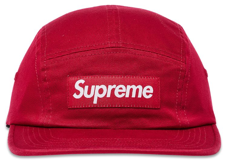 Supreme Washed Chino Twill Camp Cap Red