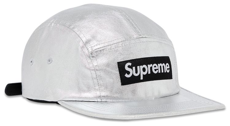Supreme Washed Chino Twill Camp Cap Silver