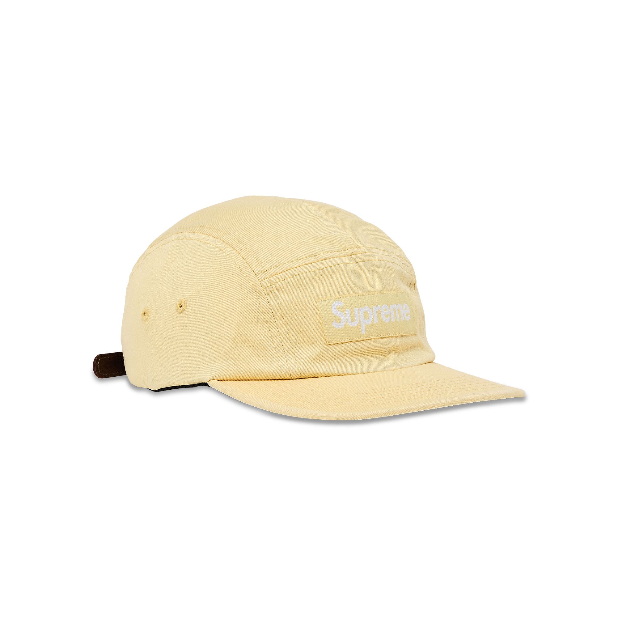 Buy Supreme Washed Chino Twill Camp Cap 'Light Yellow