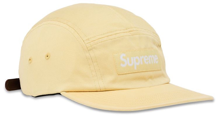 Supreme Washed Chino Twill Camp Cap Light Yellow