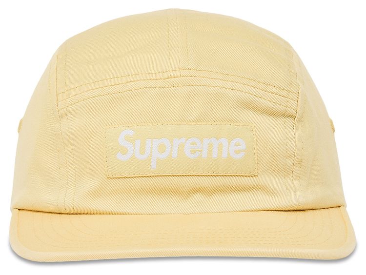 Supreme Washed Chino Twill Camp Cap Light Yellow