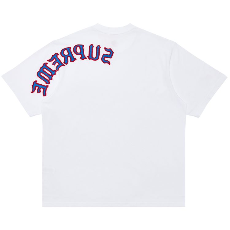 Supreme Brushed Arc Short Sleeve Top White