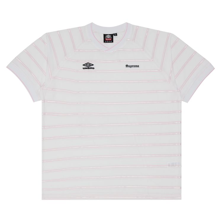 Supreme x Umbro Stripe Soccer Jersey White