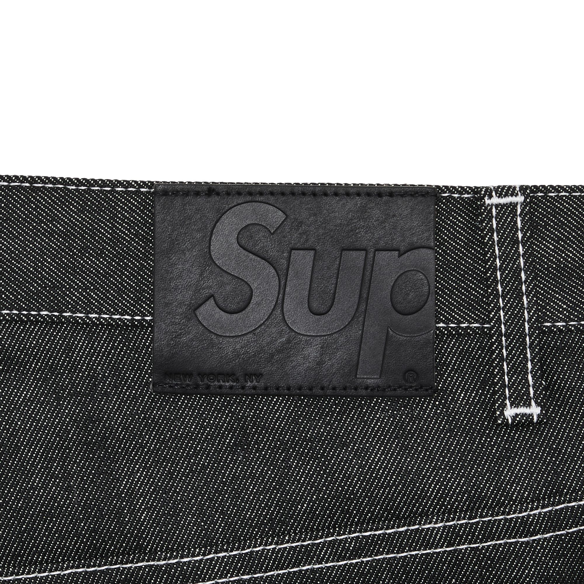 Buy Supreme S Logo Rigid Baggy Jean 'Rigid Black' - SS25P44