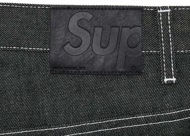 Supreme S Logo Rigid Baggy Jean Rigid Black