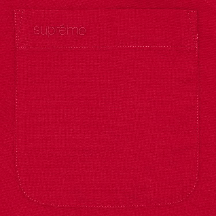 Supreme Loose Fit Oxford Short Sleeve Shirt Red