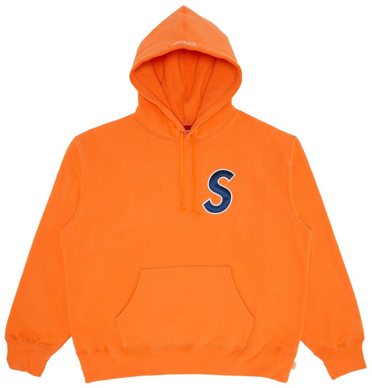 Supreme S Logo Hooded Sweatshirt Light Orange