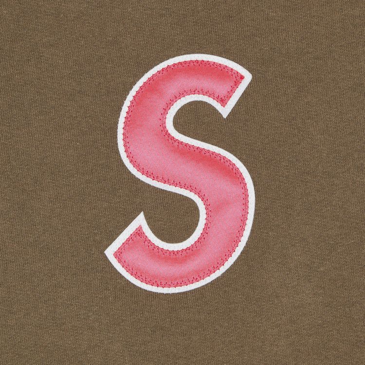 Supreme S Logo Hooded Sweatshirt Dusty Brown