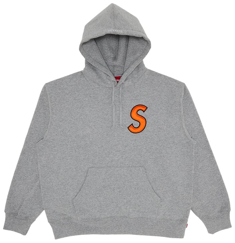 Supreme S Logo Hooded Sweatshirt Heather Grey