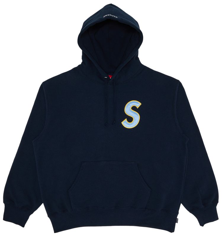 Supreme S Logo Hooded Sweatshirt Navy