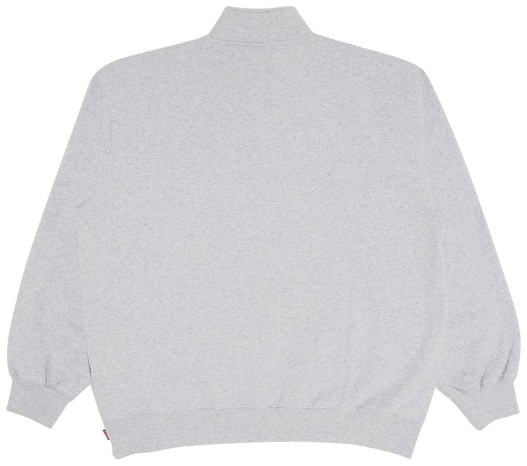 Supreme Small Box Half Zip Pullover Ash Grey