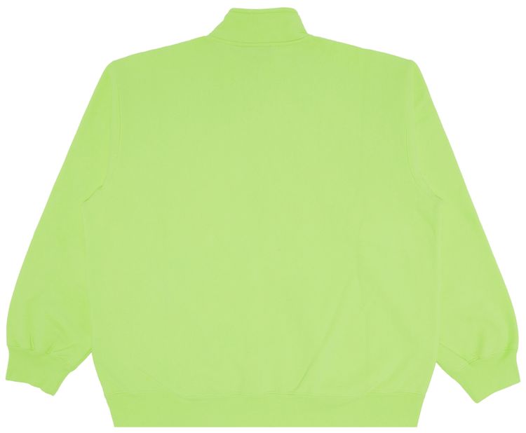 Supreme Small Box Half Zip Pullover Fluorescent Yellow