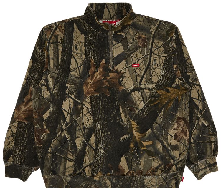 Supreme Small Box Half Zip Pullover Realtree Hardwoods Camo