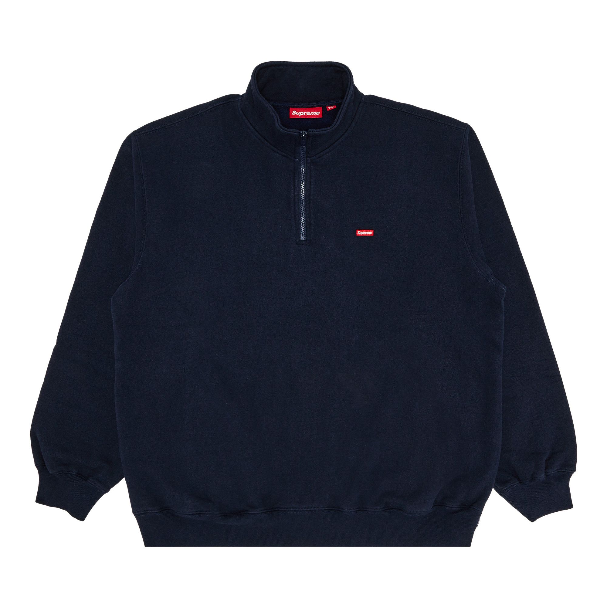 Buy Supreme Small Box Half Zip Pullover 'Navy' - SS25SW6
