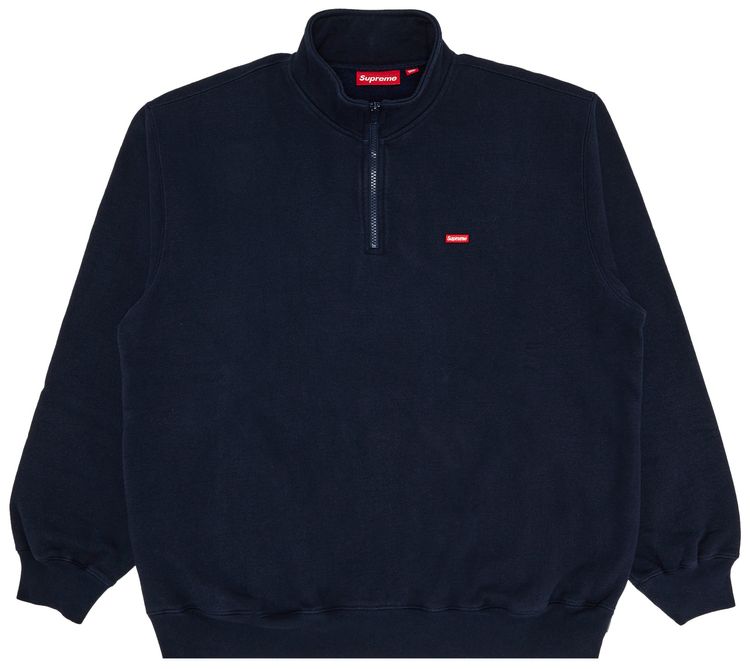 Supreme Small Box Half Zip Pullover Navy