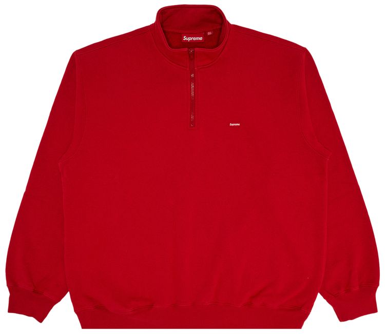 Supreme Small Box Half Zip Pullover Red