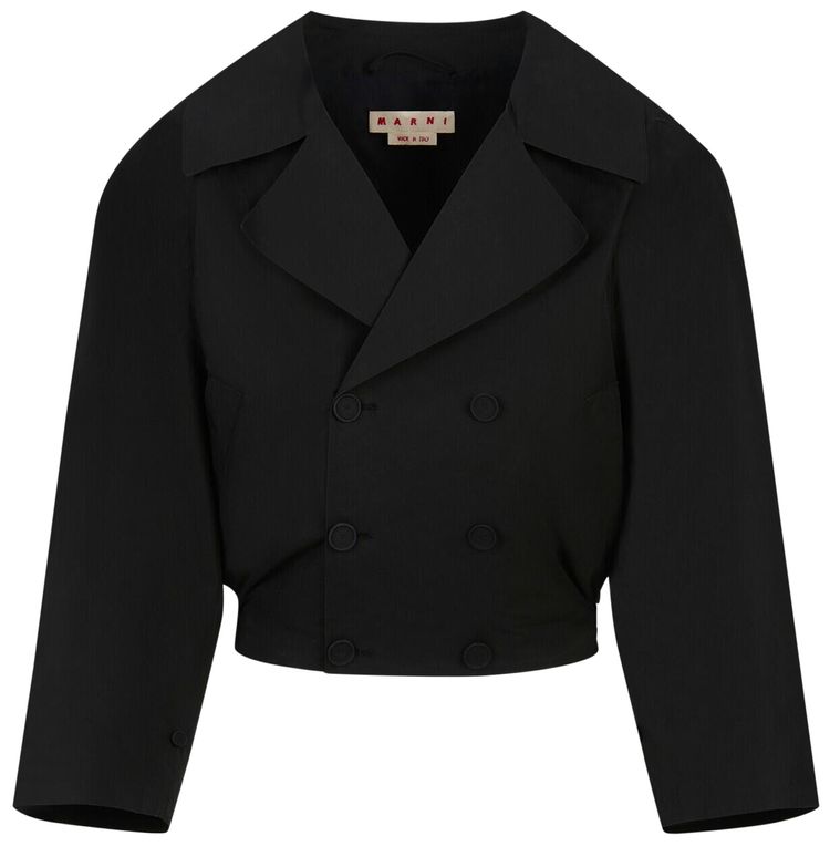 Marni Organic Compact Poplin Jacket Black