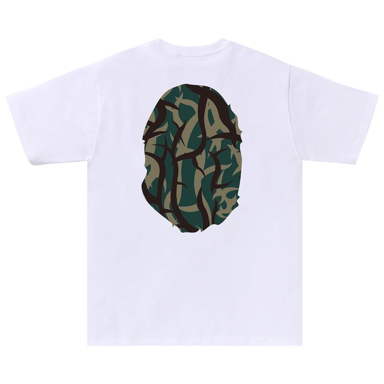 BAPE Trial Camo Big Ape Head Tee WhiteGreen