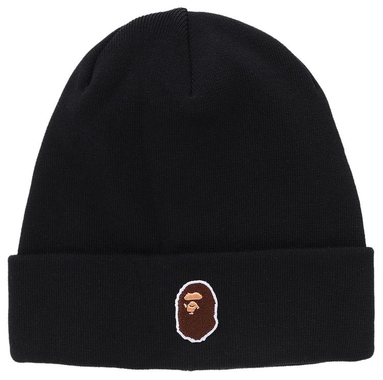 BAPE One Point Ape Head Knit Cap Black