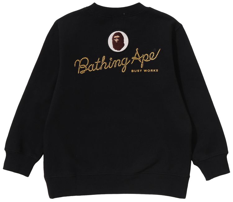 BAPE Kids Ape Rope Crewneck Sweatshirt Black