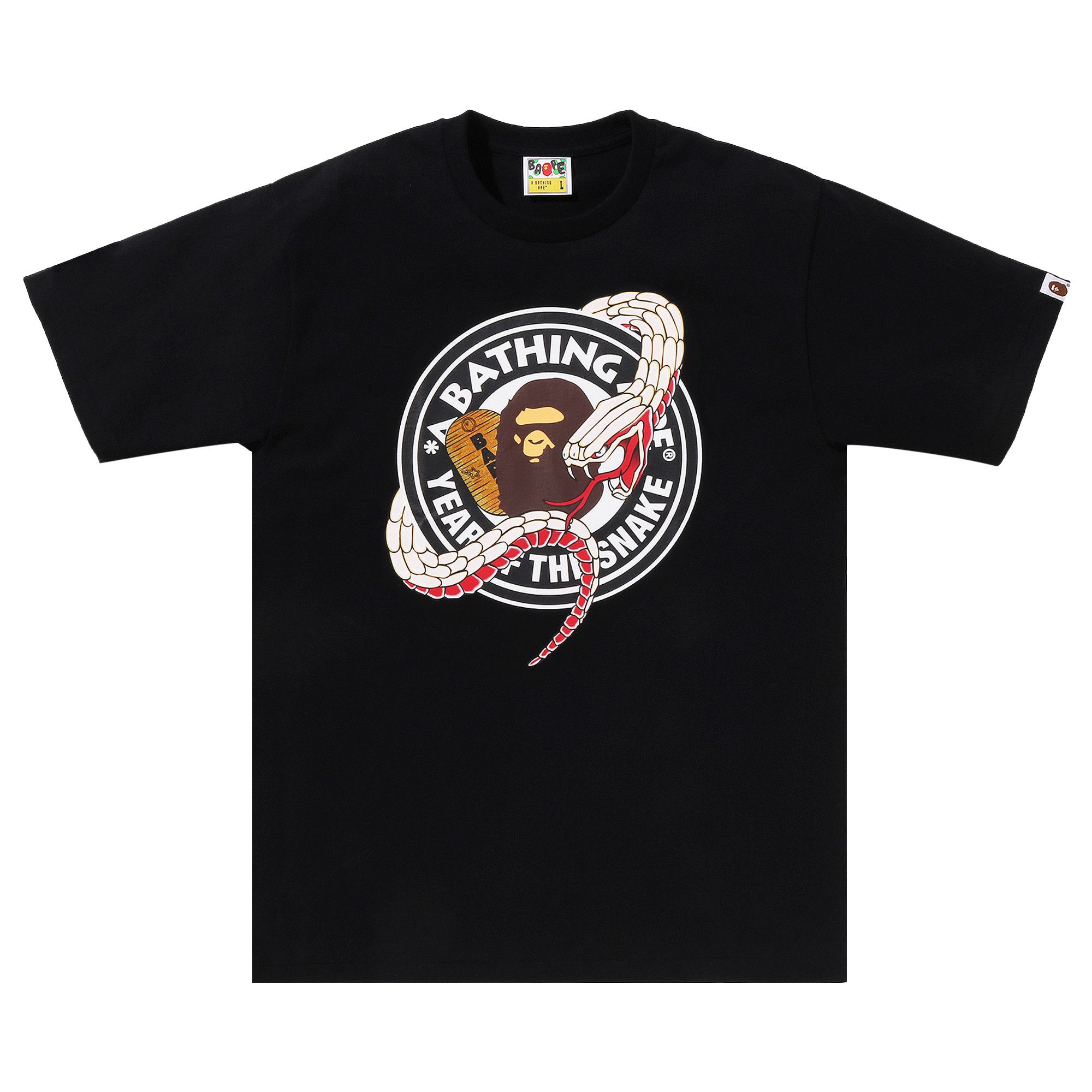★大人気商品★ Of Year BAPE Buy The BLACK 003 110 1L20 - 'Black' Tee Snake 洋楽