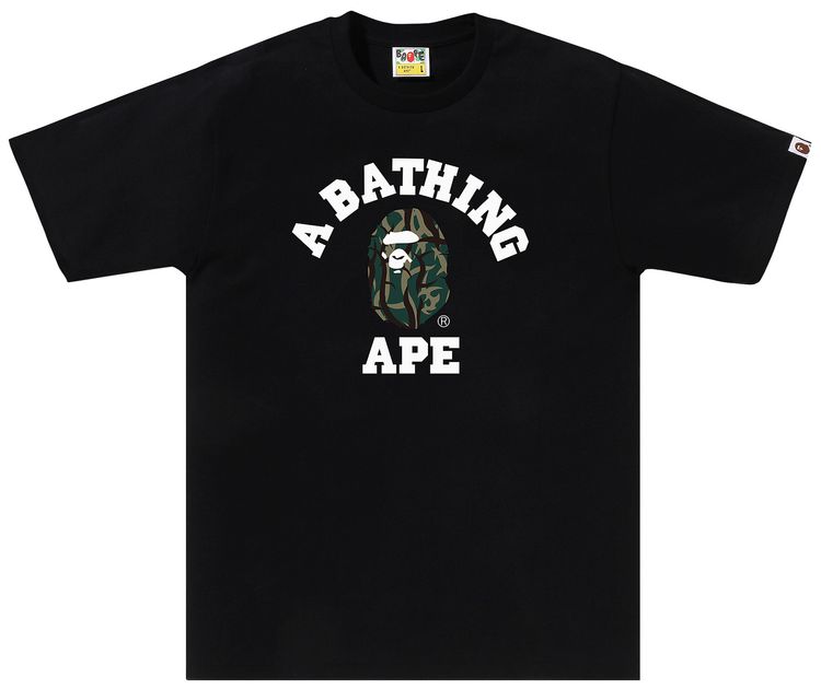 BAPE Trial Camo College Tee BlackGreen