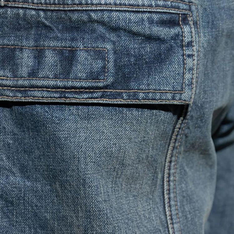 Rick Owens DRKSHDW Double Cargo Jeans Washed Indigo