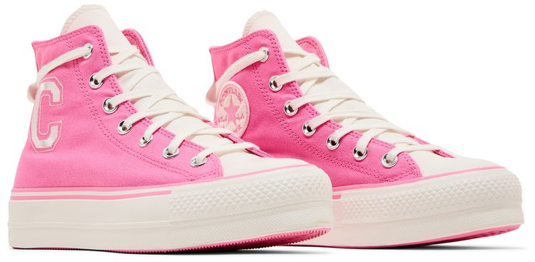 Converse Wmns Chuck Taylor All Star Lift Platform Retro Varsity High Oops Pink