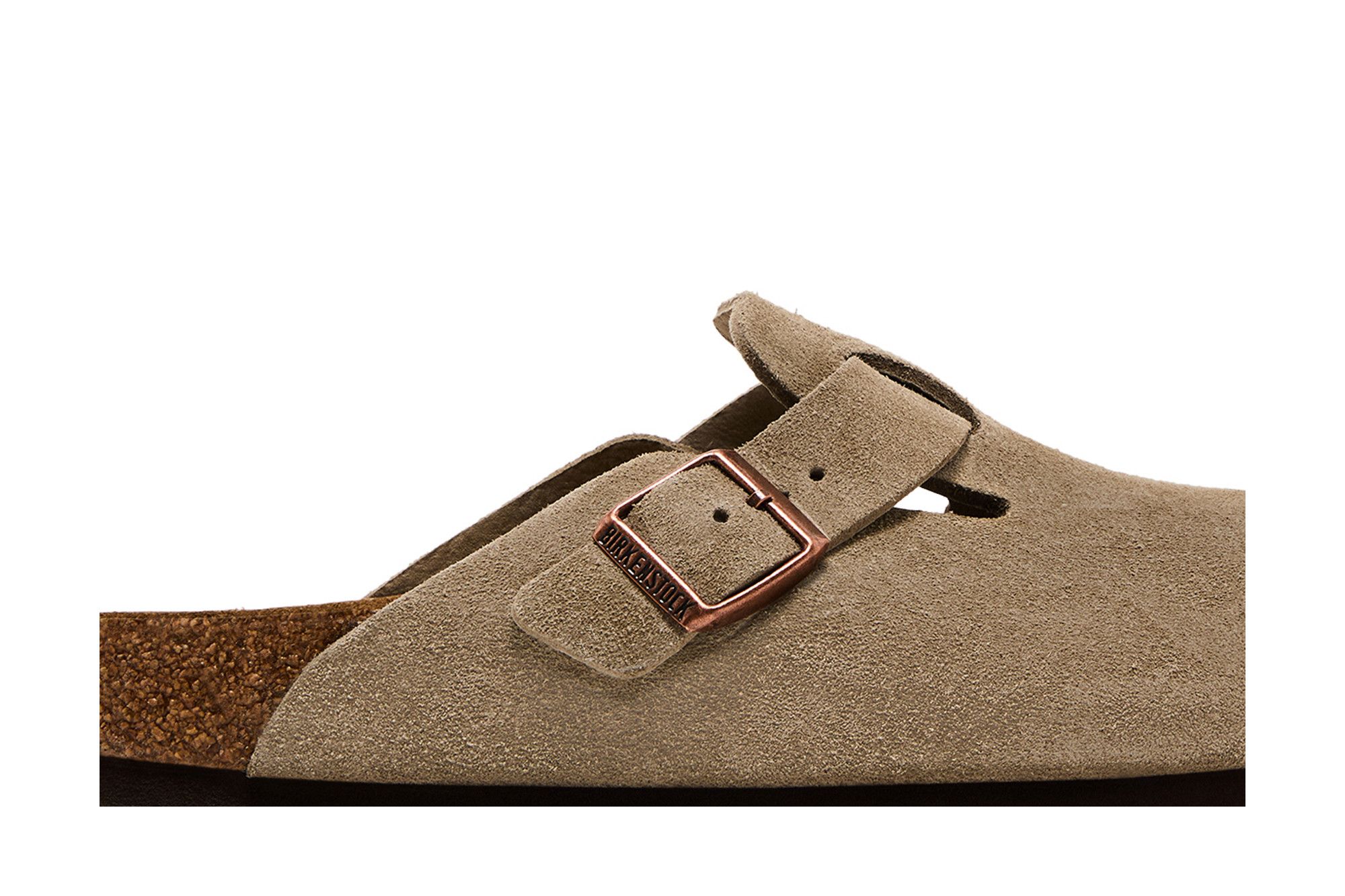 Buy Birkenstock Boston Soft Footbed Suede Narrow Fit 'Taupe