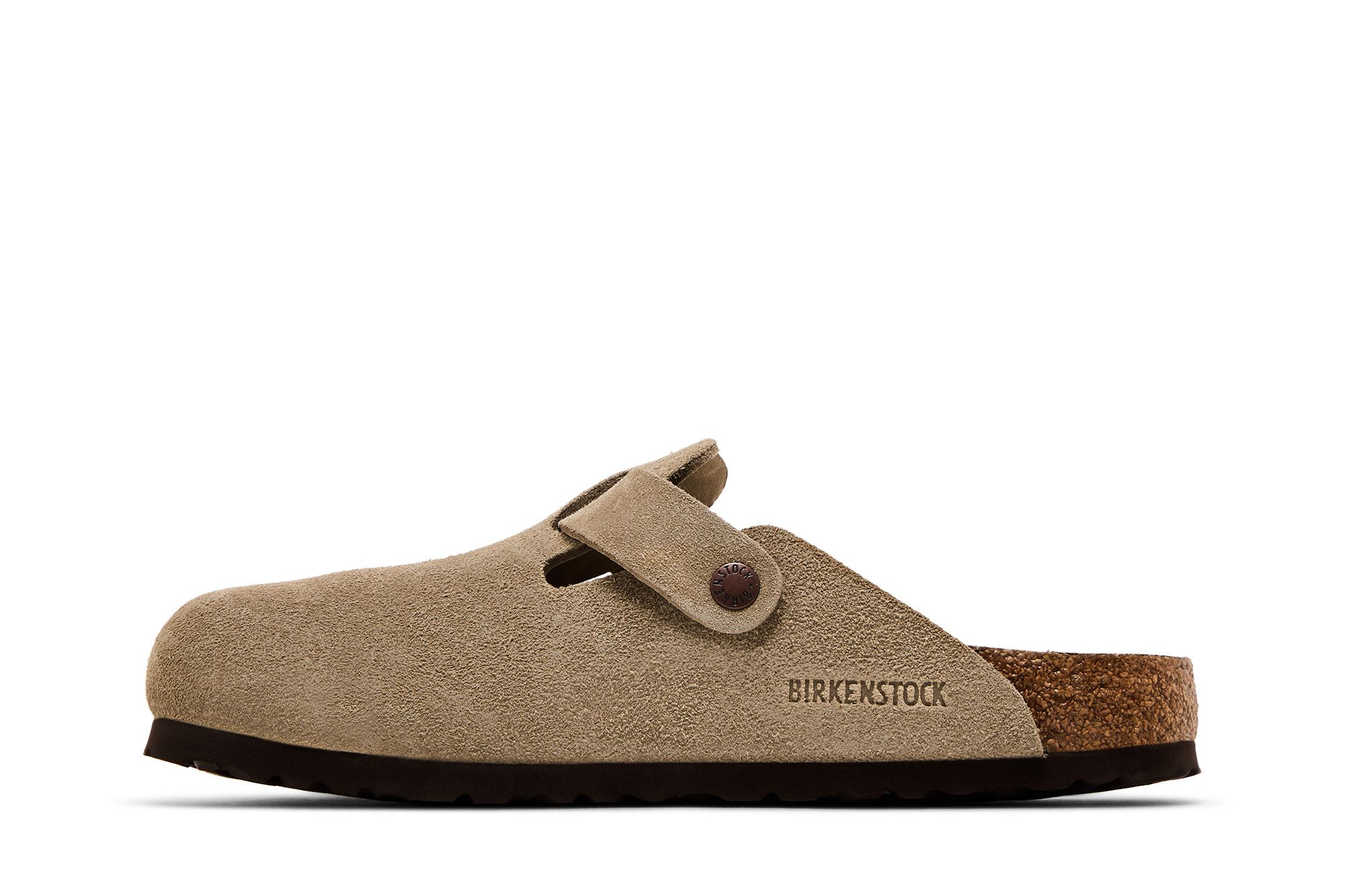 Buy Birkenstock Boston Soft Footbed Suede Narrow Fit 'Taupe