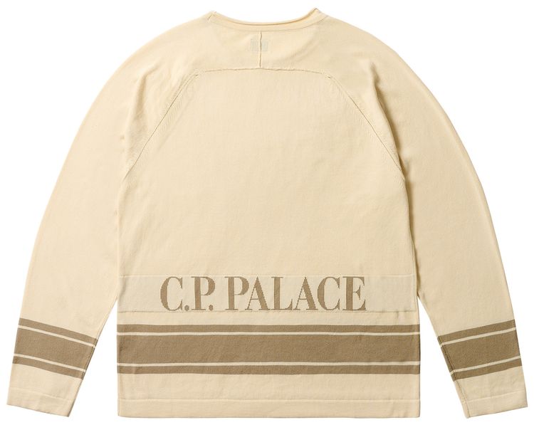 Palace x CP Company Cotton Sea Island Mock Neck Knit Stone