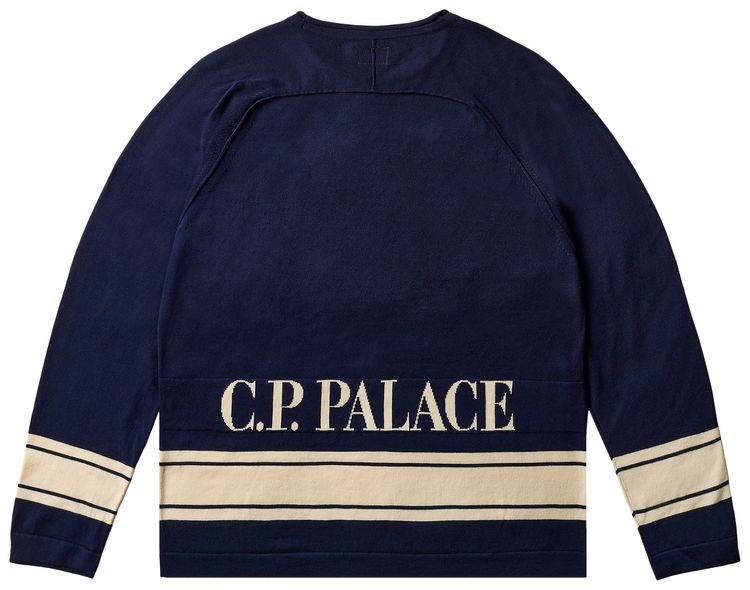 Palace x CP Company Cotton Sea Island Mock Neck Knit Navy