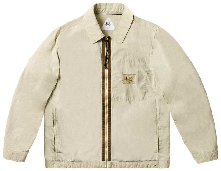 Palace x CP Company 50 Fili Heavy Overshirt Stone