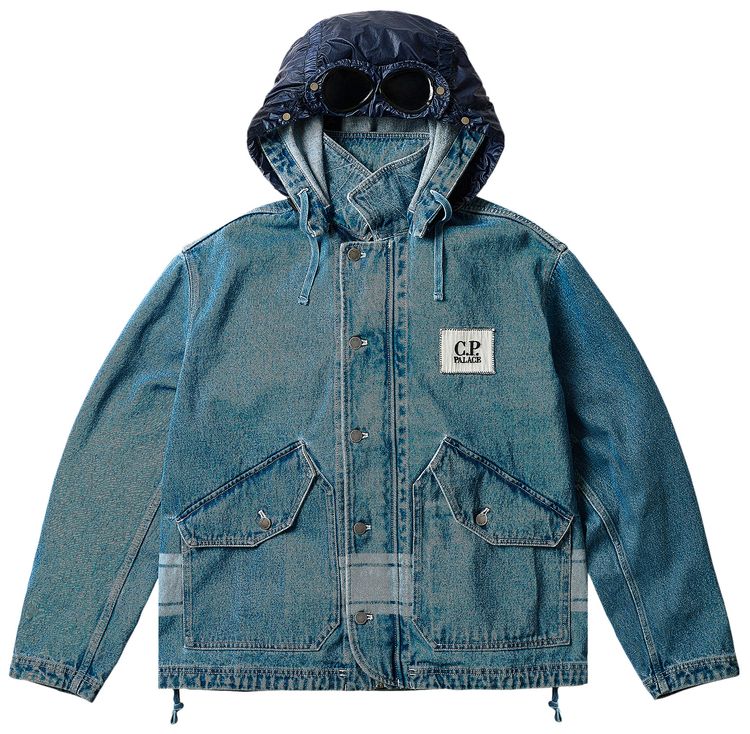 Palace x CP Company Denim 14 34oz Goggle Jacket Denim