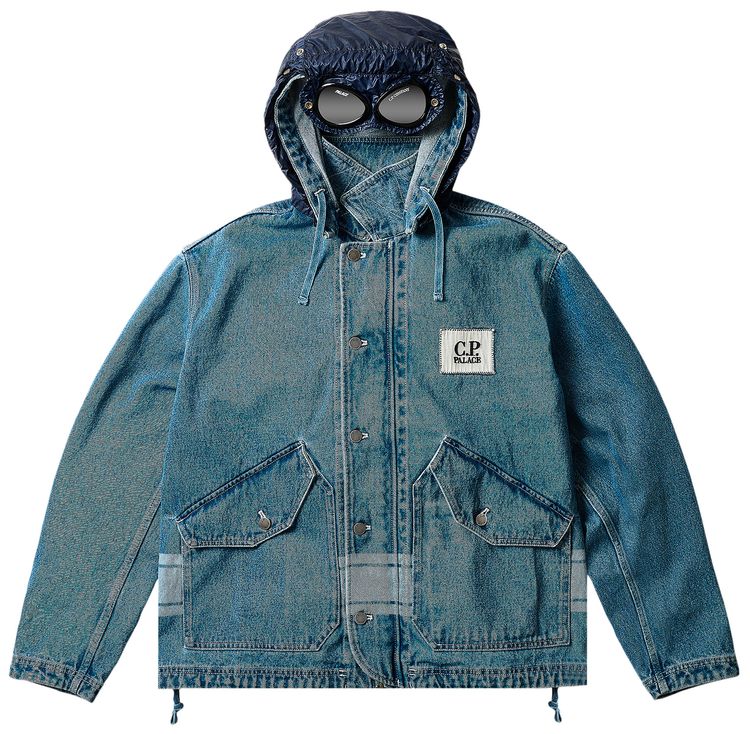 Palace x CP Company Denim 14 34oz Goggle Jacket Denim