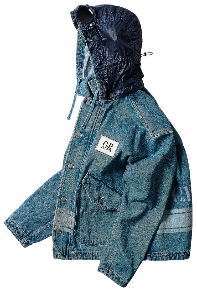 Palace x CP Company Denim 14 34oz Goggle Jacket Denim