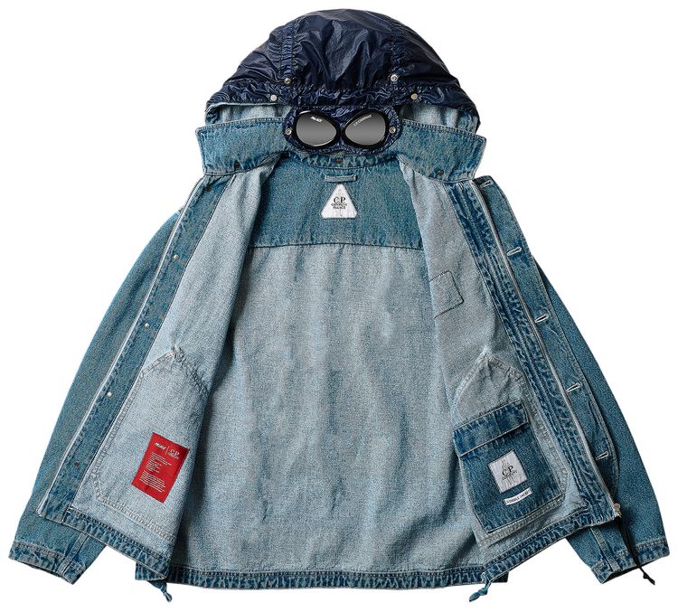 Palace x CP Company Denim 14 34oz Goggle Jacket Denim