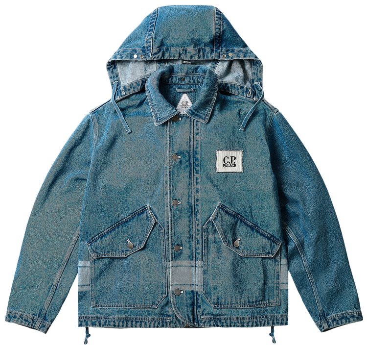 Palace x CP Company Denim 14 34oz Goggle Jacket Denim