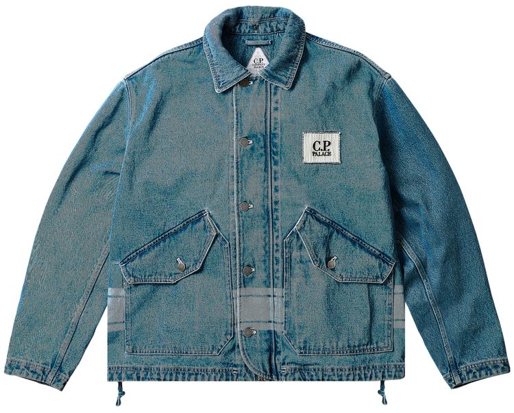 Palace x CP Company Denim 14 34oz Goggle Jacket Denim