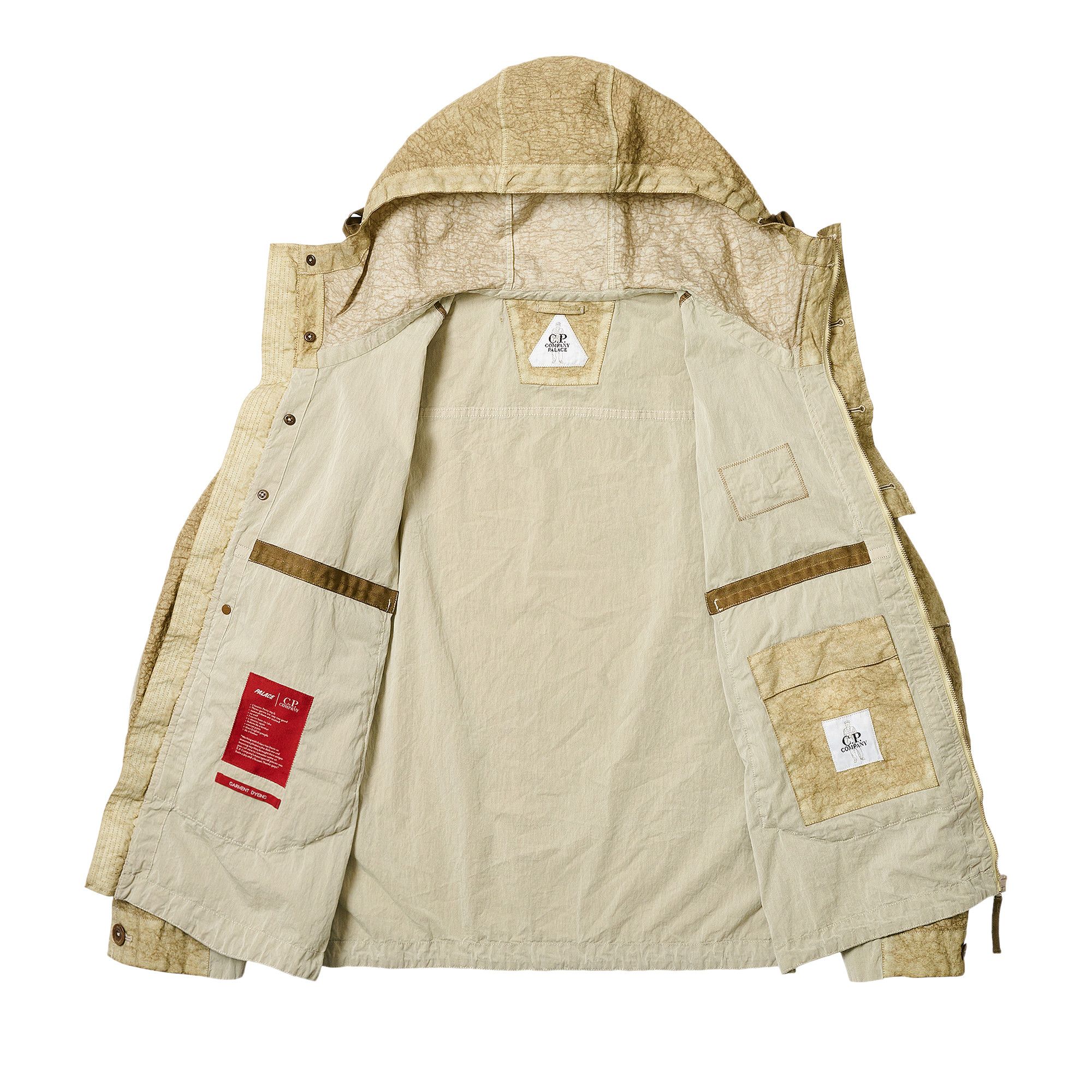 Buy Palace x C.P. Company 50 Fili Heavy Mixed Hooded Jacket 'Stone