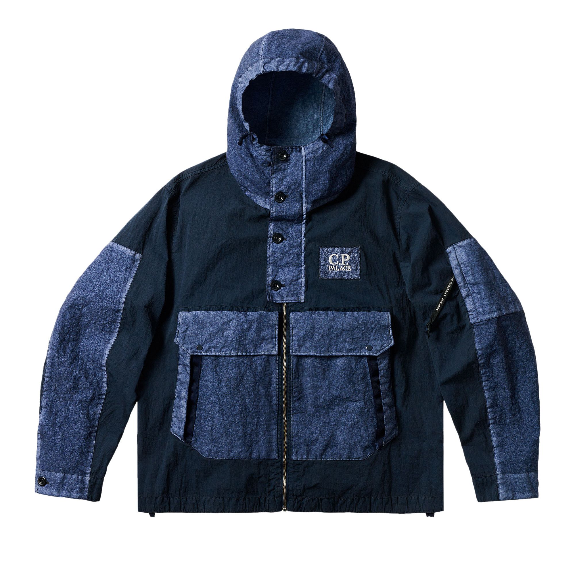 Buy Palace x C.P. Company 50 Fili Heavy Mixed Hooded Jacket 'Navy