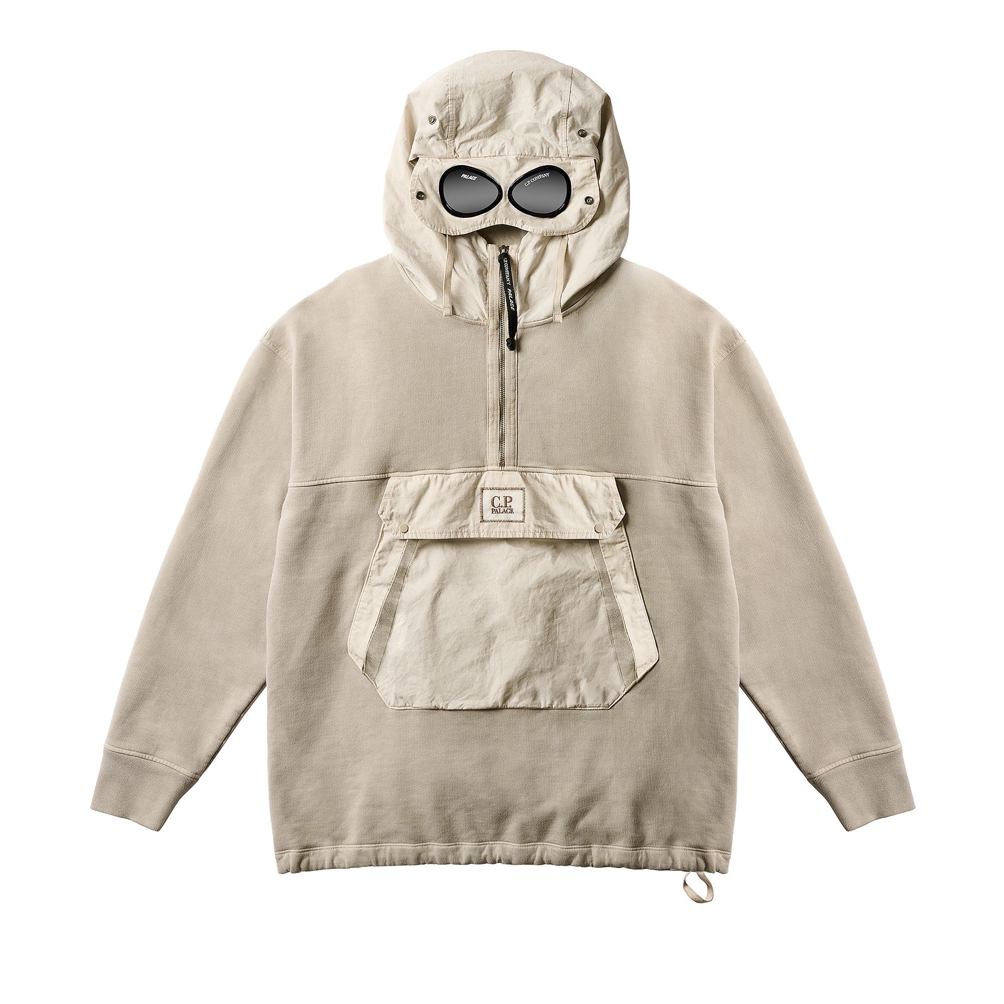 Buy Palace x C.P. Company Fleece Old Goggle Hood 'Stone