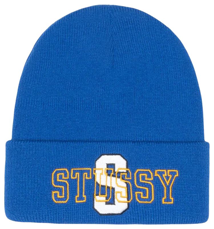 Stussy Cuff Beanie Varsity S Blue